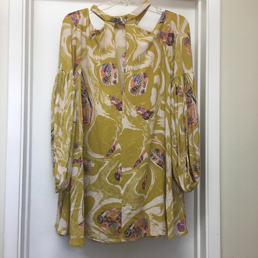 Free people Drift Away Open Shoulder Tunic Dress - Picture 10 of 12